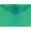 Папка-конверт на кнопке А4 120 мкм Attomex, полукруглый клапан, полупрозрачная, зелен3071817 Attomex	
